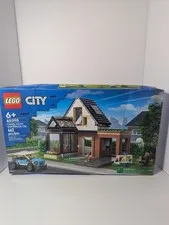 LEGO City Family House & Electric Car Set 60398 Building Toy 462 Pieces with Box