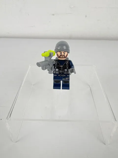 LEGO JURASSIC PARK / WORLD ACU GUARD MALE MINIFIGURE jw018 USED 75927 w/DART GUN