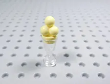 LEGO Pastel Light Yellow Ice Cream w/ Cup Food Minifig AY