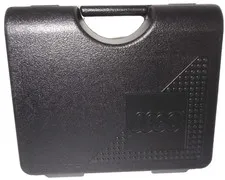 VTG 1997 Lego Black 12 x 10 Storage Carrying Case Plastic Latch Closure Box USA