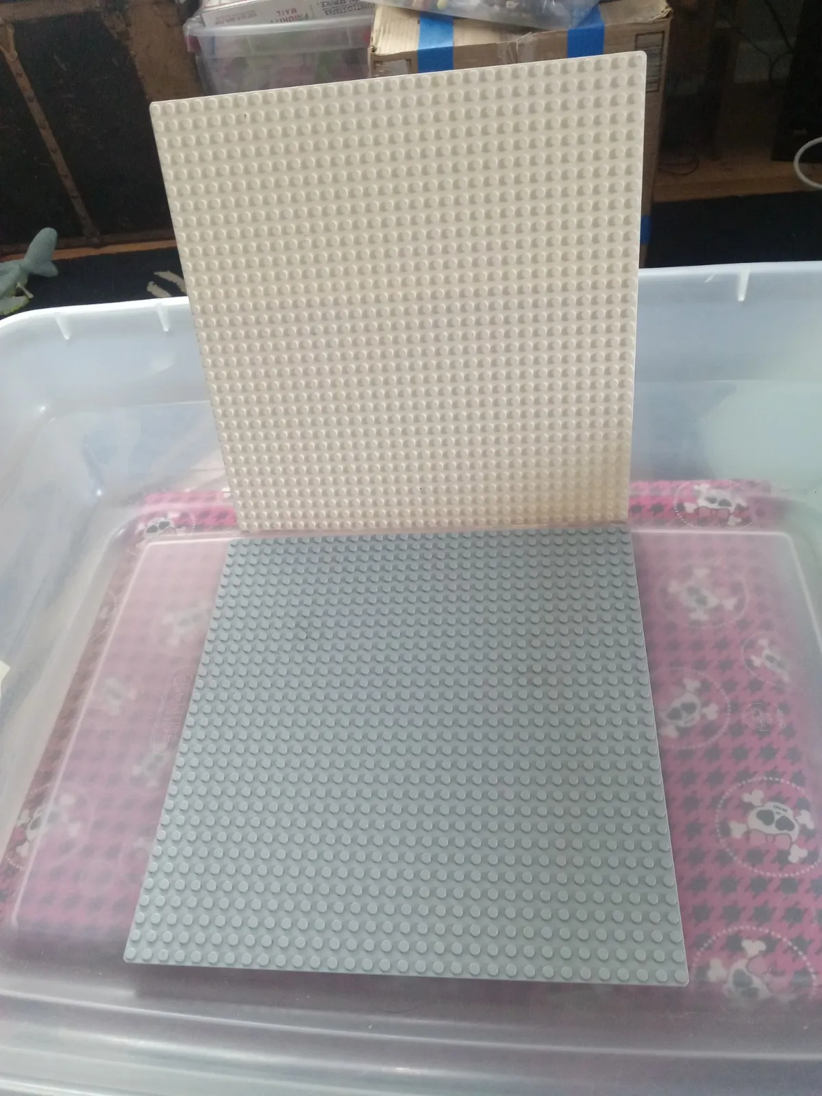 Lego 10x10 Baseplate Lot (2) White/grey