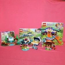 Lot of 2 LEGO Friends Buggy Stephanie 41364 / The Cabin 41335 / Waterfall 41677