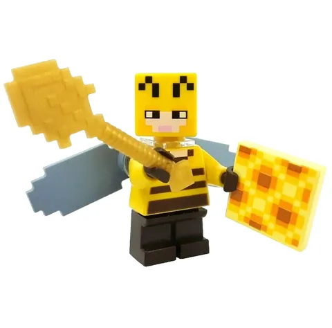 LEGO® Minecraft Beekeeper Minifigure™ with Printed Tile Accessories min091 21165