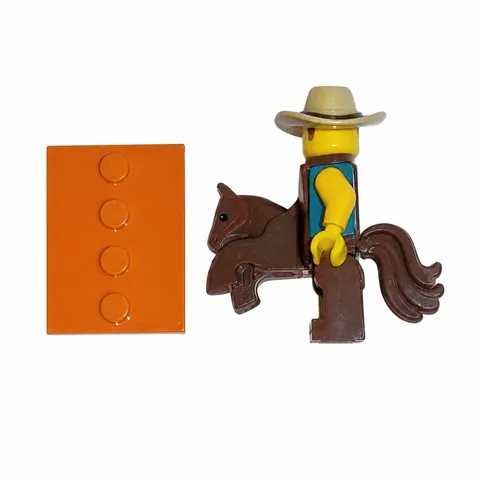 LEGO 71021 Series 18 Cowboy Costume Guy Minifigure Complete Horse Retired Figure
