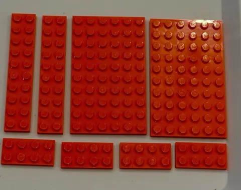 LEGO Red Planks Parts Pieces Blocks Lot 