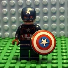 LEGO Marvel Captain America Minifigure w/ Shield Superheroes