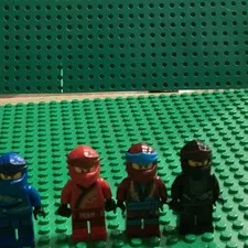 LEGO NINJAGO Plastic Minifigure Lot of 4 Kai Jay Cole Zane Ninjas