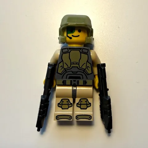 Brick Tactical Tan Space Marine Two Weapons Custom Minifigure