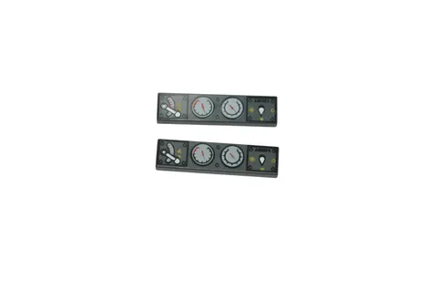 2 Lego® 9V RC TRAIN Railway Brick Tile Control Panel 4x1 BLUISH GREY