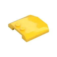 LEGO 20x Yellow Wedge 4 x 4 x 2/3 Triple Curved inv.599
