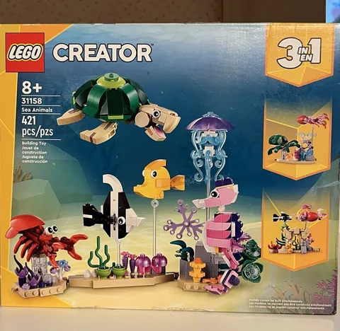 LEGO Creator 3-in-1 Sea Animals  Building Toy Set – 421 Pieces – New & Sealed