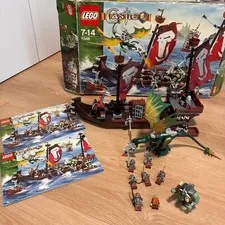 LEGO Castle Fantasy Era Set 7048 Troll Warship Used 2008 w/ Box & Manual As Is（