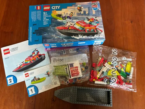 LEGO City: Fire Rescue Boat (60373), 100% Complete, Open Box, Read Description 