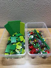 LEGO Green Parts & Plant Foliage Lot Bulk Bricks Plates Leaves Flowers 21 oz