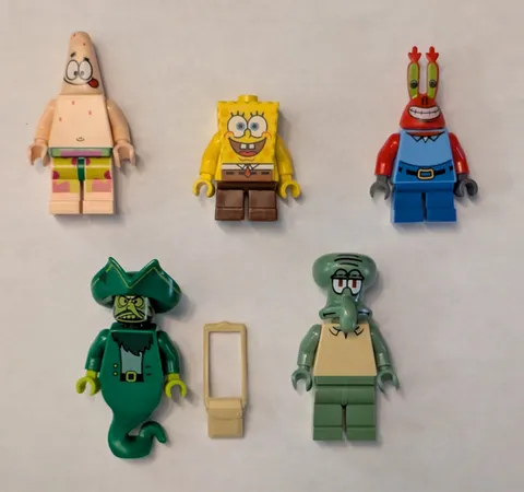 Lego Spongebob Squarepants Mr Krabs, Squidward, Dutchman, Patrick 3825, 3817 lot