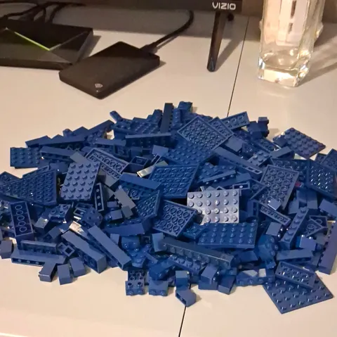 LEGO Dark Blue Brick Piece Bulk Lot Sold by Weight 1 lb.