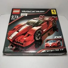 LEGO Racers 8156 Ferrari FXX 1:17 RARE! Red Sports Race Car Scissor Doors USED