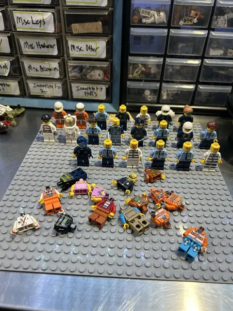 LEGO CITY Minifigure Lot Assorted Police Space Criminals Parts Pieces