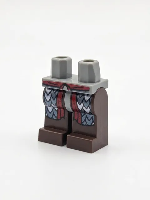 LEGO LOTR Minifigure Legs Dark Brown Rohan Armor King Theoden 970c120pb01 lor021