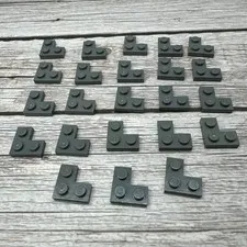 LEGO Parts - 2 x 2 Flat Corner Plates, Dark Bluish Gray, Part # 2420 - QTY 23