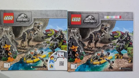 LEGO Jurassic World: T. Rex vs Dino-Mech Battle (75938) all mini figs 