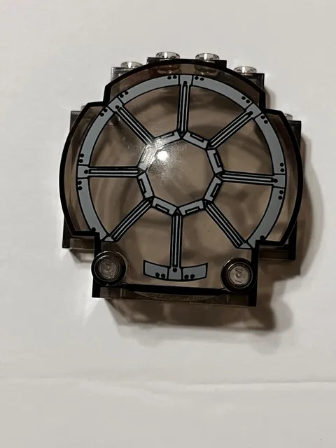 LEGO Windscreen 3 x 6 x 5 Bubble SW 8 Spoke Radial Thick Lines 30366pb03