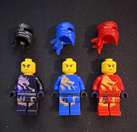 LEGO NINJAGO Cole DX Jay DX Kai DX minifigures