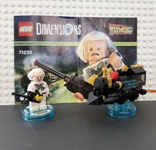Lego Dimensions Back to The Future Doc Brown 71230 Fun Pack Complete Minor Wear