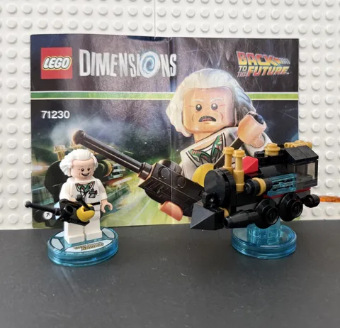 Lego Dimensions Back to The Future Doc Brown 71230 Fun Pack Complete Minor Wear