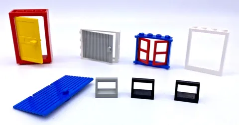 LEGO 8 Windows & Doors Replacement Parts Pieces Vintage