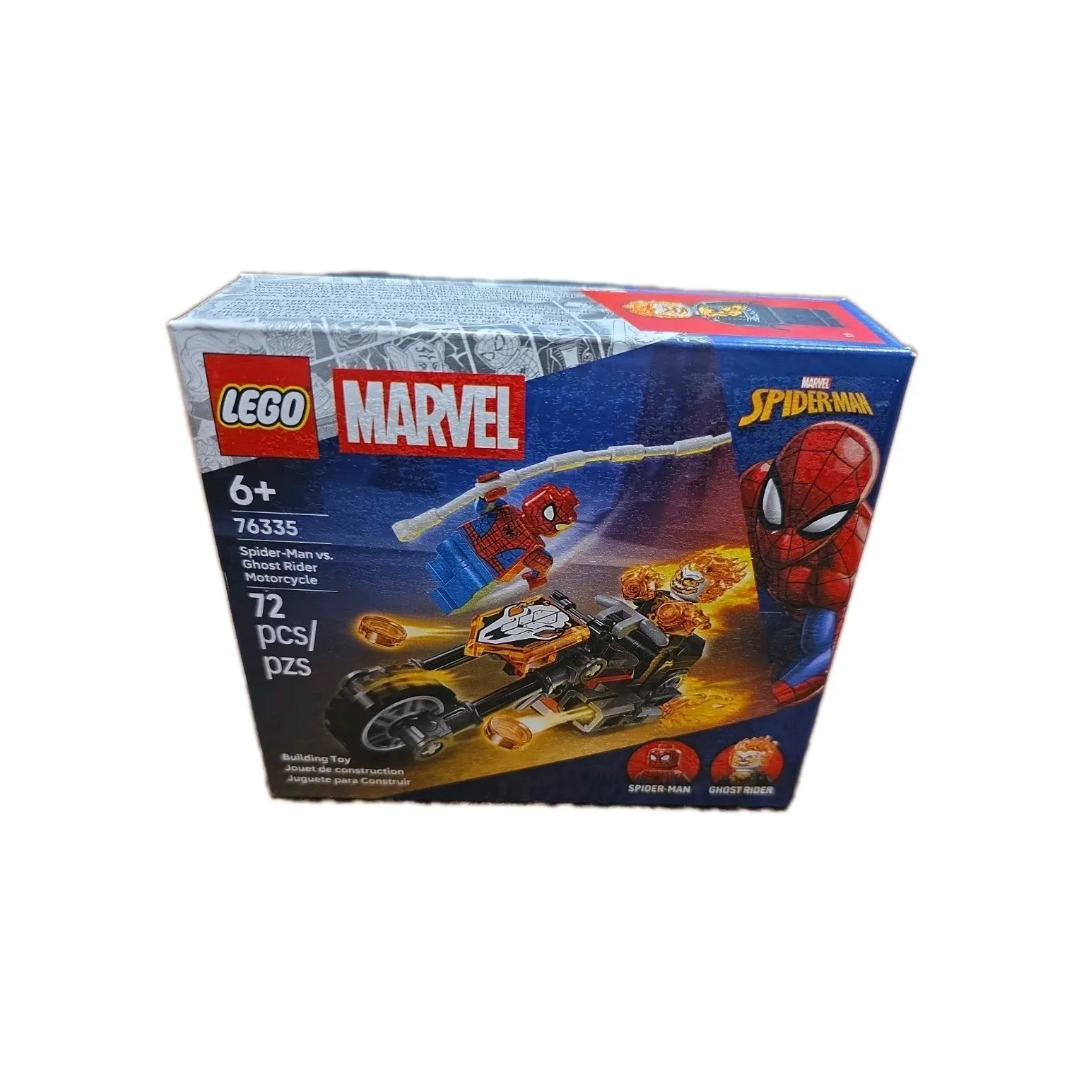LEGO Marvel Spider-Man vs. Ghost Rider Motorcycle Building Toy for Multicolor 