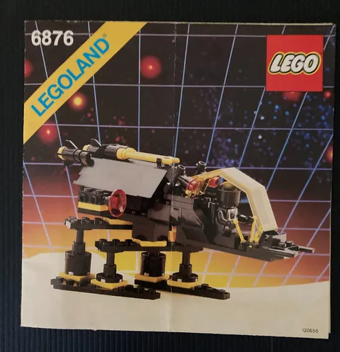 Vintage 1988 Lego Space Blacktron 6876 Alienator Instruction Manual Only