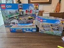 Lego 60198 Cargo Train Bundle With Tons Of Extra Tracks, In Box!