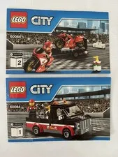 Lego Instruction booklet Manual City Racing Bike Transporter #60084 set 2 books