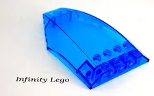 LEGO Trans-Dark Blue Windscreen 10 x 6 x 2 Curved Space (35269 45705 71460) - x1