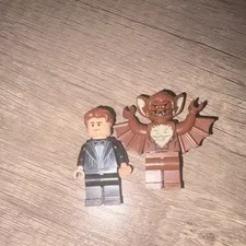 LEGO Minifigures Lot of 2 Suit/Tuxedo Figure & Brown Bat Winged Creature, 5+