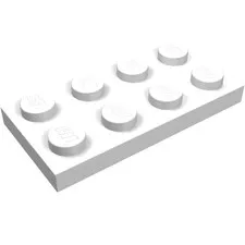 LEGO Part 3020 - White Plate 2 x 4