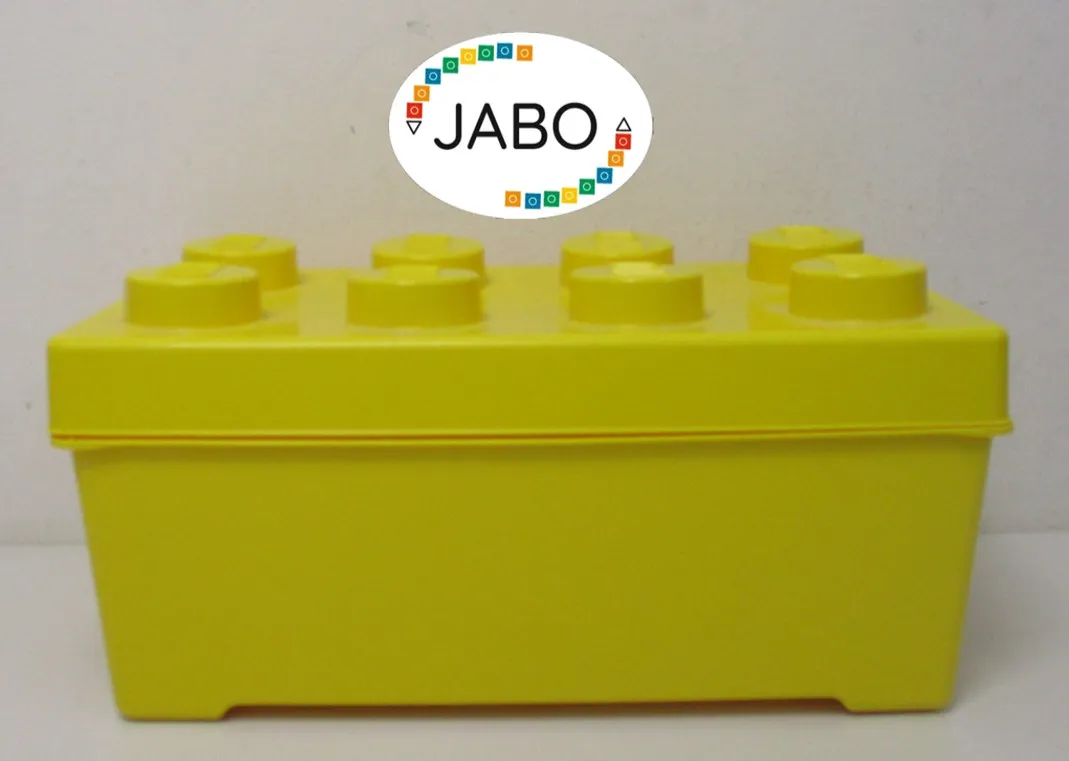 (R4/5) LEGO Storage Box, yellow storage box with lid