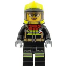 LEGO City Female Firefighter Minifigure cty1544 New Fire Rescue Hero