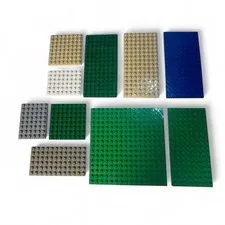 LEGO Base Plate Lot of 10 Assorted Colors Building Baseplates Genuine LEGO