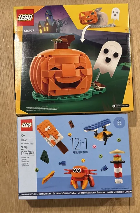 Lego Creator Set 40697 Halloween Pumpkin & Lego 40593 12 In 1