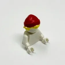 5492pb02 LEGO Minifigure Yellow Short Tousled Molded Red Beanie Knit Cap Combo
