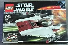 LEGO Star Wars A-Wing Fighter 6207 Complete W/ Minifigs, Box & Instructions!!