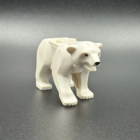 Lego Animal Polar Bear 98295c01pb01 White 2 Studs on Back Black Eyes Arctic Sets