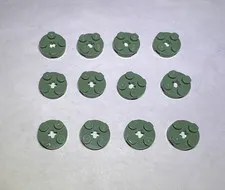 Lego Lot Of 12 Sand Green 2x2 Round Plate Plates New City Part