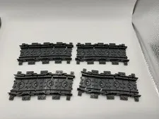 LEGO Train Track Flexible 4x4 Baseplates Lot of 16 Dark Grey Rails