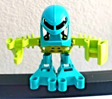 Mini Toa Lewa and his iconic Great Kanohi Miru mask included