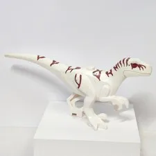 LEGO White Atrociraptor Dinosaur Minifigure Jurassic World from 76945