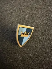 LEGO Medium Triangular Gold & Blue Crown Knight Shield - Fantasy Era  - New