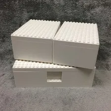 Lego Ikea BYGGLEK Storage Boxes Small and Very Small with Lids 703.721.86 Used